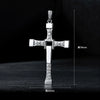 Contemporary Cross pendant with diamonds