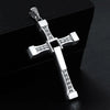 Contemporary Cross pendant with diamonds