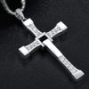 Contemporary Cross pendant with diamonds