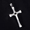 Contemporary Cross pendant with diamonds